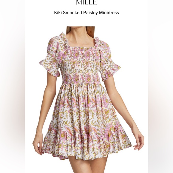 MILLE resort Kiki dress in Pink Lily, size xs. NWT, discontinued print - Picture 7 of 9